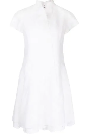 SHIATZY CHEN Lace-underlay cotton dress