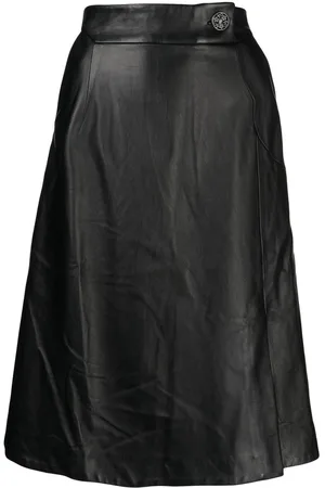 SHIATZY CHEN Leather midi skirt