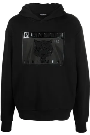 Philipp Plein Tiger-head embossed-logo hoodie