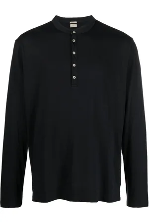 MASSIMO ALBA Long-sleeve button-placket T-shirt