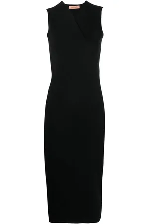 YVES SALOMON Wrapped V-neck midi dress