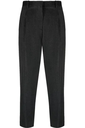 THEORY Cropped high-waisted trousers