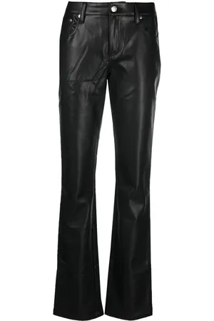 MISBHV Faux-leather straight-leg trousers
