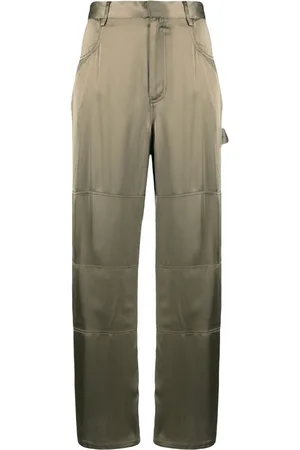 DION LEE Straight-leg satin trousers
