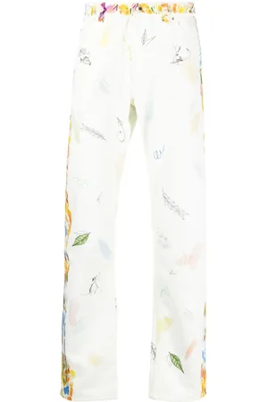 Casablanca Graphic-print straight-leg jeans