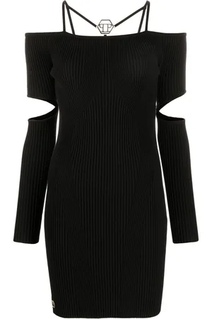 Philipp Plein Cut-out ribbed mini dress