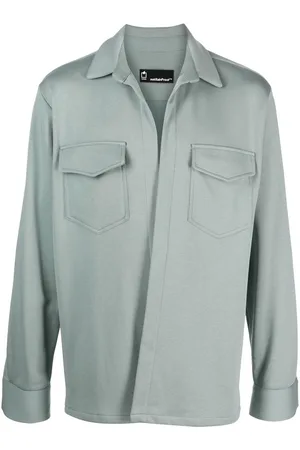 Styland X notRainProof open-front cotton shirt jacket