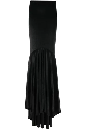 Atu Body Couture High-waisted fishtail maxi velvet skirt