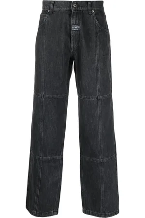 Liberal Youth Ministry Straight-leg logo-patch jeans