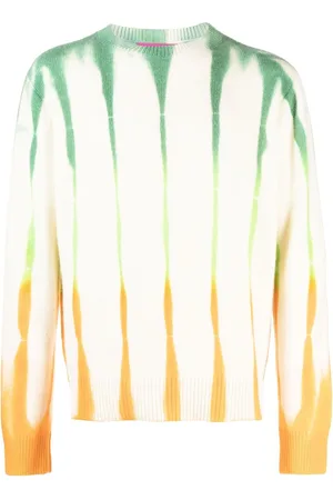 THE ELDER STATESMAN Abstract-pattern cashmere jumper