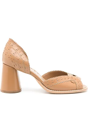 Sarah Chofakian Secret Garden peep-toe pumps