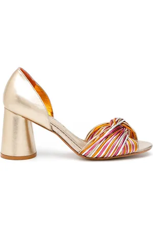 Sarah Chofakian Colagem metallic sandals