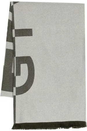 Givenchy Wool-cashmere long logo scarf