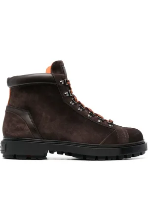 santoni Lace-up suede boots