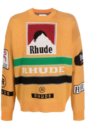 Rhude Intarsia-knit crew neck jumper