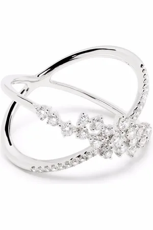 DJULA 18kt white gold Fairy Tale cross diamond ring