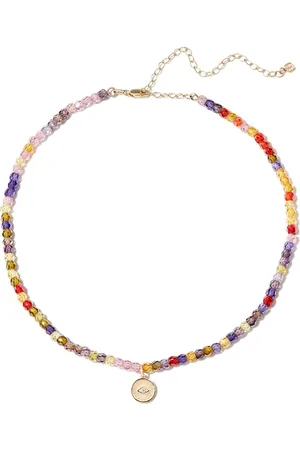 Sydney Evan 14kt yellow Evil Eye beaded necklace