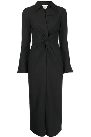 Cinq A Sept Mckenna twist midi shirt dress