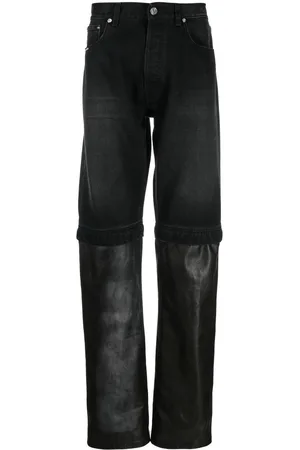 VTMNTS Bleach-panel straight-leg jeans
