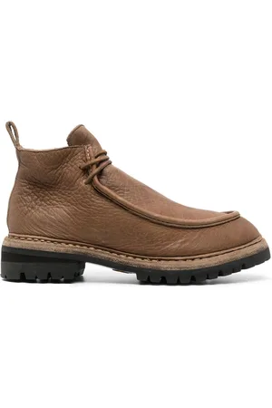 GUIDI Lace-up leather boots