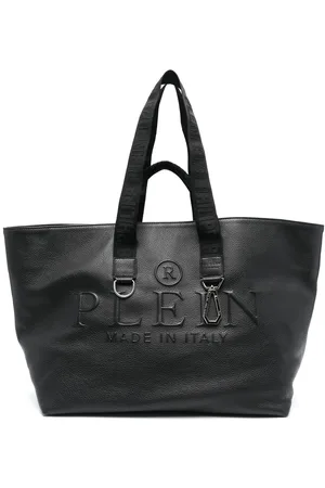 Philipp Plein Embossed-logo leather tote bag