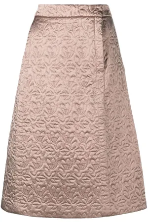 Maison Margiela Quilted satin midi skirt
