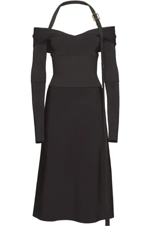 Salvatore Ferragamo Off-shoulder midi dress