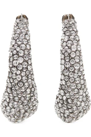 Alexander McQueen Crystal-embellished hoop-earrings