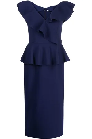 Rebecca Vallance Grace ruffle-trim midi dress