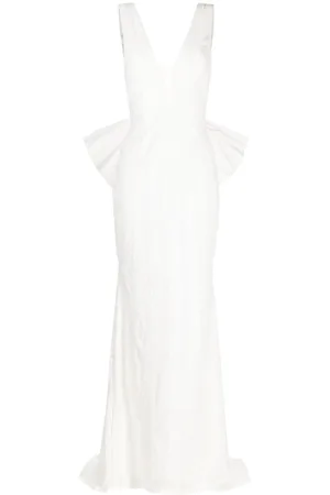 Rebecca Vallance Davina bow-detail gown