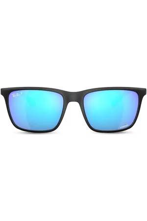 Ray-Ban Rectangle-frame mirrored-lens sunglasses