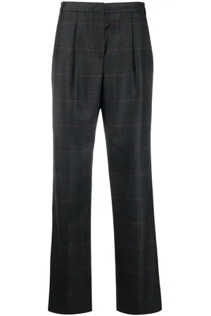 Aspesi Check-pattern wide-leg trousers