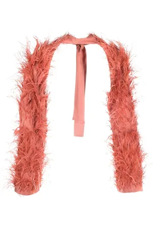 Cult Gaia Feather-embellished bolero