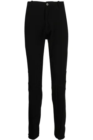 MASNADA Waffle-knit tapered-leg trousers