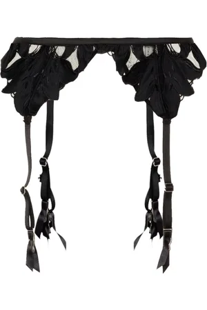 FLEUR DU MAL Lily embroidered garter belt