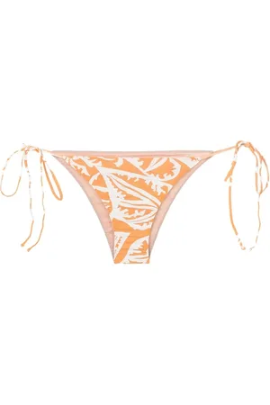 CLUBE BOSSA Aava leaf-print bikini bottoms