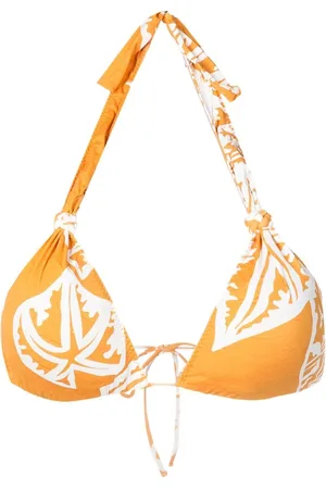CLUBE BOSSA Graphic-print halterneck bikini top