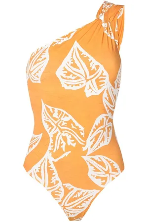 CLUBE BOSSA Asymmetric graphic-print swimsuit