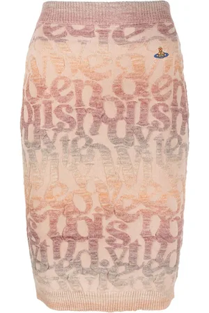 Vivienne Westwood Logomania knitted pencil skirt
