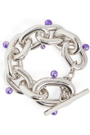 Paco rabanne XL pearl-embellished chain-link bracelet