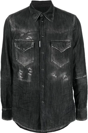 Dsquared2 Distressed-finish denim shirt