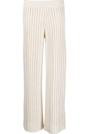 Fabiana Filippi Rib-knit wide-leg trousers
