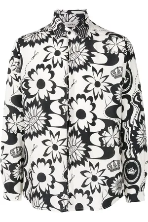 AMIR SLAMA Graphic-print long-sleeve shirt