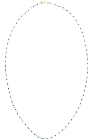 GIGI CLOZEAU 18kt yellow Classic Gigi blue beaded necklace