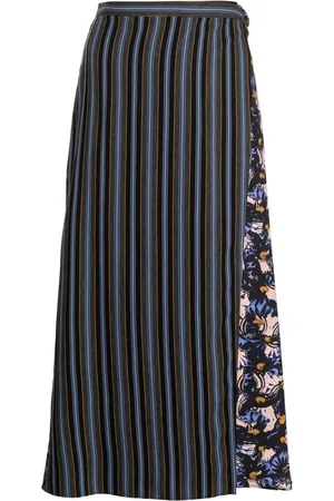 Paul Smith Panelled stripe-print skirt