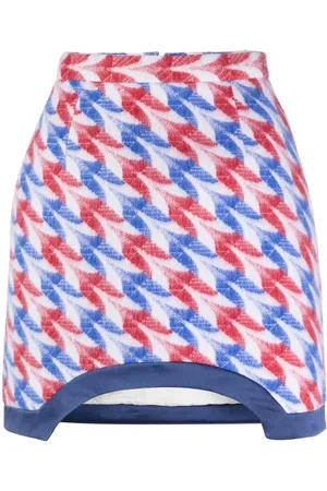 Casablanca Aviation Check pencil skirt