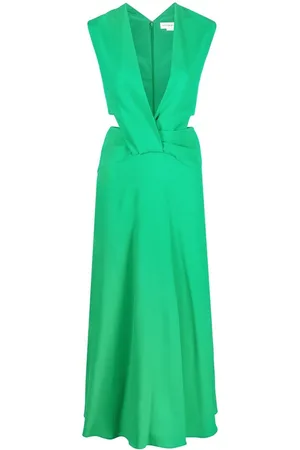 Victoria Beckham Twist Wrap cut-out detail midi dress