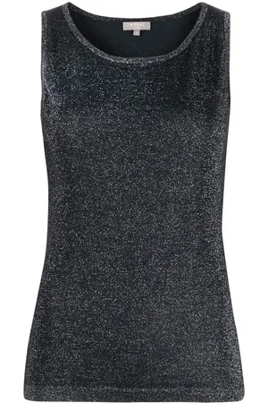 N.PEAL Scoop-neckline detail top
