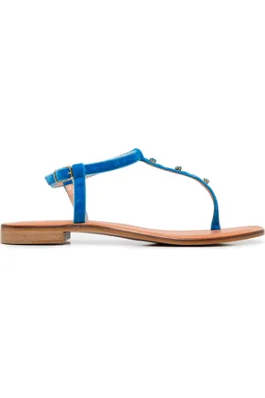 Madison.Maison Embellished leather thong sandals