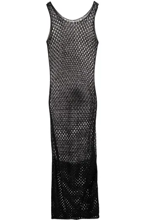 DION LEE Metallic mesh gown